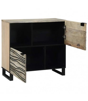vidaXL Sideboard White 80 x 33 x 75 cm Solid mango wood