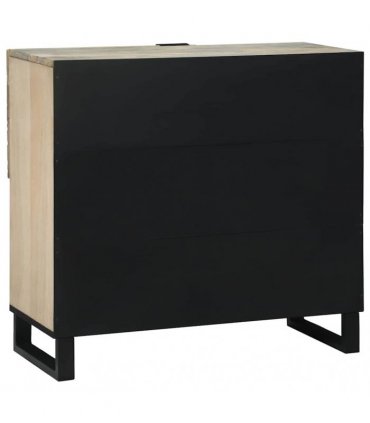vidaXL Sideboard White 80 x 33 x 75 cm Solid mango wood