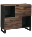 vidaXL Sideboard Brown 80 x 33 x 75 cm Solid mango wood — Colour: Walnut