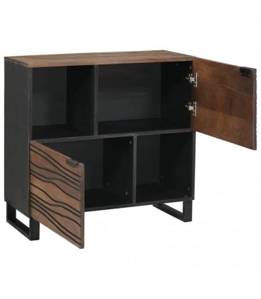vidaXL Sideboard Brown 80 x 33 x 75 cm Solid mango wood — Colour: Walnut