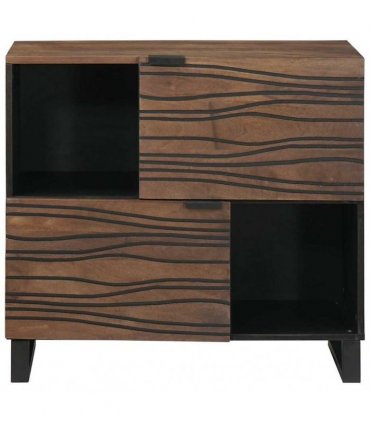 vidaXL Sideboard Brown 80 x 33 x 75 cm Solid mango wood — Colour: Walnut