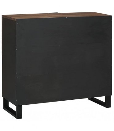vidaXL Sideboard Brown 80 x 33 x 75 cm Solid mango wood — Colour: Walnut