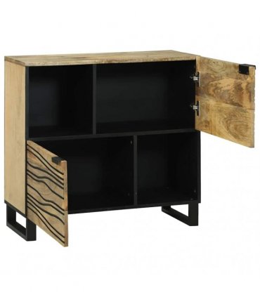 vidaXL Sideboard Brown 80 x 33 x 75 cm Solid mango wood — Colour: Natural