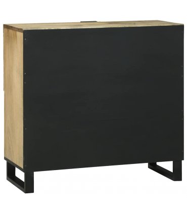 vidaXL Sideboard Brown 80 x 33 x 75 cm Solid mango wood — Colour: Natural