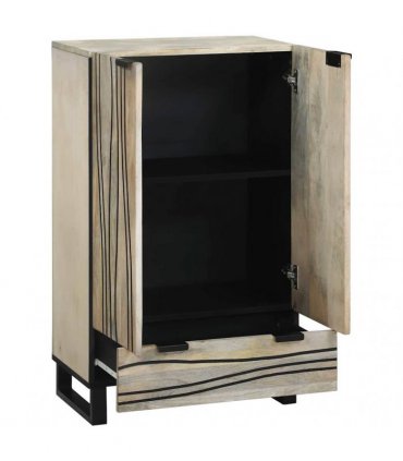 vidaXL Media Storage Cabinets & Racks White and Black 60 x 33 x 100 cm