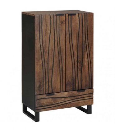 vidaXL Highboard Brown 60 x 33 x 100 cm Solid mango wood — Colour: Walnut