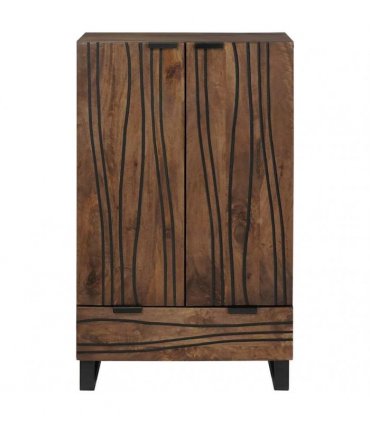 vidaXL Highboard Brown 60 x 33 x 100 cm Solid mango wood — Colour: Walnut