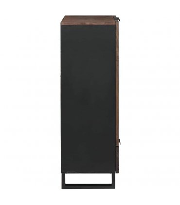 vidaXL Highboard Brown 60 x 33 x 100 cm Solid mango wood — Colour: Walnut