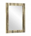 vidaXL Bathroom Mirror Rectangular Natural 50 x 2.5 x 70 cm
