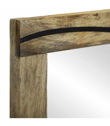 vidaXL Bathroom Mirror Rectangular Natural 50 x 2.5 x 70 cm
