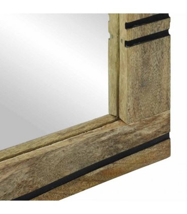vidaXL Bathroom Mirror Rectangular Natural 50 x 2.5 x 70 cm