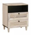 vidaXL Bedside Cabinet White 50 x 33 x 62 cm Engineered Wood — Colour: White (bleached finish)