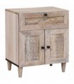 vidaXL Bedside Cabinet White 50 x 33 x 60 cm Engineered Wood — Colour: White (bleached finish)