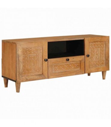 vidaXL TV Units with Door Light Brown 105 x 33 x 46 cm Engineered wood — Colour: Light brown (desert finish)