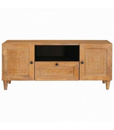 vidaXL TV Units with Door Light Brown 105 x 33 x 46 cm Engineered wood — Colour: Light brown (desert finish)