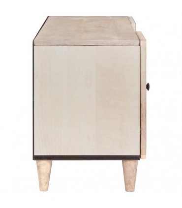vidaXL TV Units with Drawer White 105 x 33 x 46 cm Engineered wood — Colour: White (bleached finish)