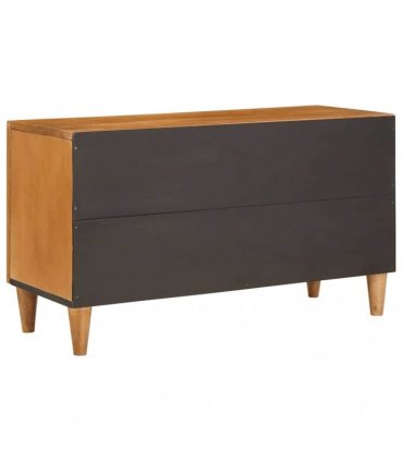 vidaXL TV Cabinet with Drawer 80 x 33 x 46 cm Solid Mango Wood — Colour: Light brown (desert finish)