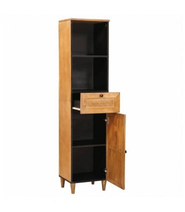 vidaXL Bathroom Cabinet Light Brown 38 x 33 x 160 cm Engineered Wood — Colour: Light brown (desert finish)
