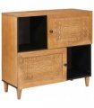 vidaXL Sideboard 80 x 33 x 75 cm Solid Mango Wood — Colour: Light brown (desert finish)