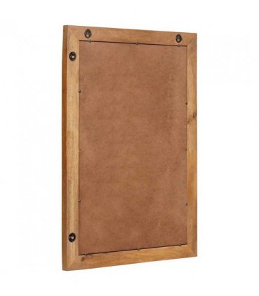 vidaXL Wall Mirror Rectangular 70 x 50 cm Engineered Wood and Glass — Colour: Light brown (desert finish)