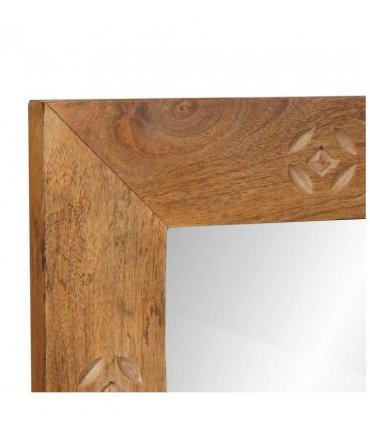 vidaXL Wall Mirror Rectangular 70 x 50 cm Engineered Wood and Glass — Colour: Light brown (desert finish)