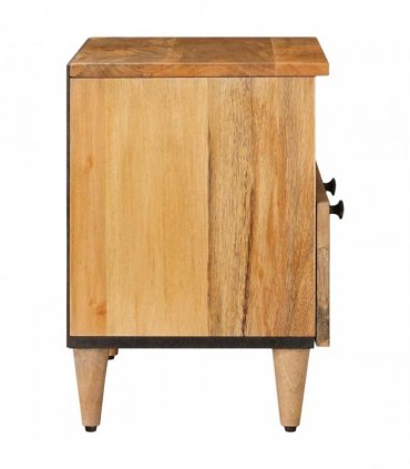 vidaXL TV Cabinet with Drawer Natural 70 x 33 x 46 cm Solid Mango Wood