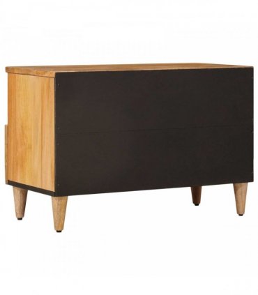 vidaXL TV Cabinet with Drawer Natural 70 x 33 x 46 cm Solid Mango Wood