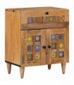 vidaXL Bedside Cabinet Natural 50 x 33 x 60 cm Solid Mango Wood — V0672056290