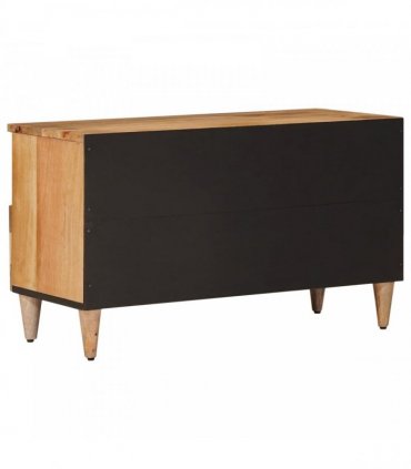 vidaXL TV Cabinet with Drawer Natural 80 x 33 x 46 cm Solid Mango Wood
