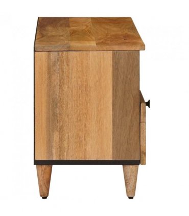 vidaXL TV Cabinet with Shelf Natural 100 x 33 x 46 cm Solid Mango Wood