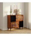 vidaXL Sideboard with Storage Walnut 80 x 33 x 75 cm Solid Mango Wood