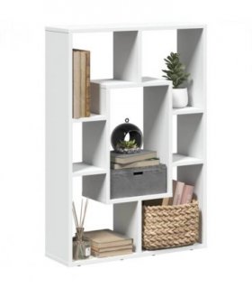 vidaXL Bookcase White 63x20x90 cm Engineered Wood