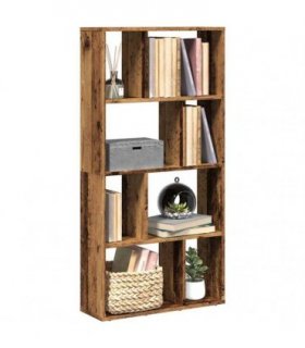 vidaXL Bookcase Old Wood 60x20x120.5 cm Engineered Wood