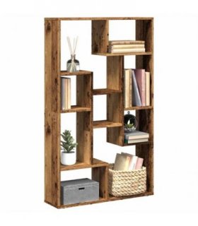 vidaXL Bookcase Old Wood 72x20x120.5 cm Engineered Wood