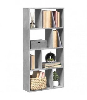 vidaXL Bookcase Concrete Grey 60x20x120.5 cm Engineered Wood
