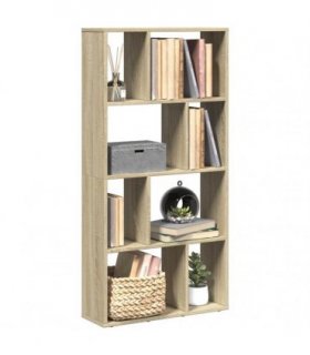 vidaXL Bookcase Sonoma Oak 60x20x120.5 cm Engineered Wood