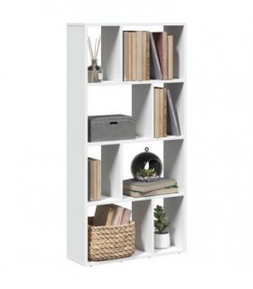 vidaXL Bookcase White 60x20x120.5 cm Engineered Wood