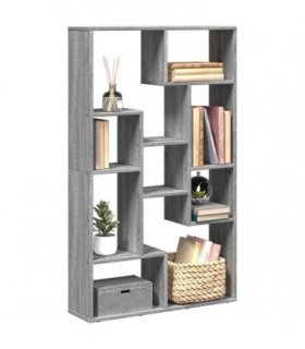 vidaXL Bookcase Grey Sonoma 72x20x120.5 cm Engineered Wood