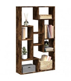 vidaXL Bookcase Smoked Oak 72x20x120.5 cm Engineered Wood