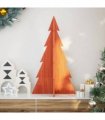 vidaXL Wooden Christmas Tree for Decoration Wax Brown 80 cm Solid Wood Pine