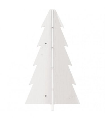 vidaXL Wooden Christmas Tree for Decoration White 69.5 cm Solid Wood Pine
