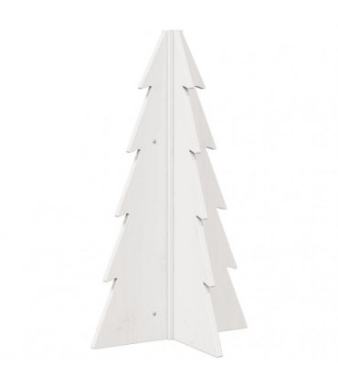 vidaXL Wooden Christmas Tree for Decoration White 69.5 cm Solid Wood Pine