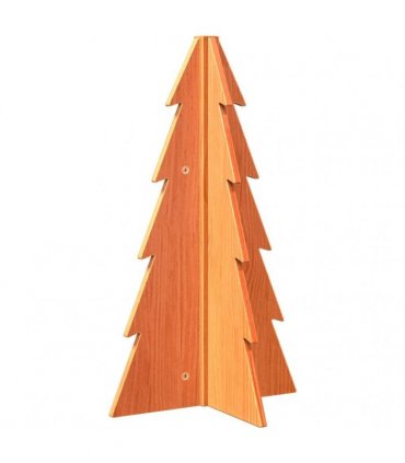 vidaXL Wooden Christmas Tree for Decoration Wax Brown 69.5 cm Solid Wood Pine