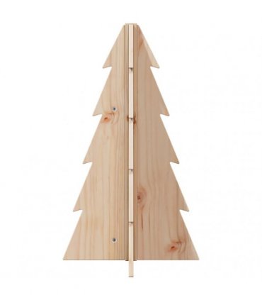 vidaXL Wooden Christmas Tree for Decoration 69.5 cm Solid Wood Pine — Colour: natural