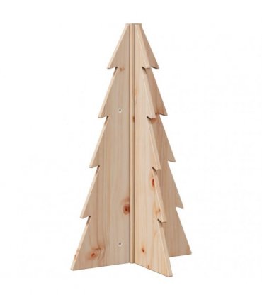 vidaXL Wooden Christmas Tree for Decoration 69.5 cm Solid Wood Pine — Colour: natural