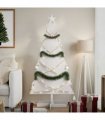 vidaXL Wooden Christmas Tree for Decoration White 150 cm Solid Wood Pine