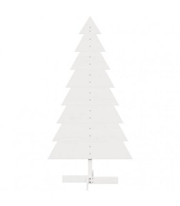 vidaXL Wooden Christmas Tree for Decoration White 150 cm Solid Wood Pine