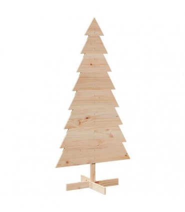 vidaXL Wooden Christmas Tree for Decoration 150 cm Solid Wood Pine — Colour: natural