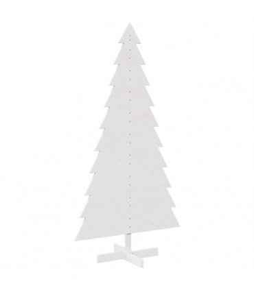 vidaXL Wooden Christmas Tree for Decoration White 180 cm Solid Wood Pine