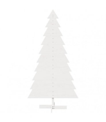 vidaXL Wooden Christmas Tree for Decoration White 180 cm Solid Wood Pine